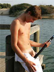 Naked Rickie on the fishing